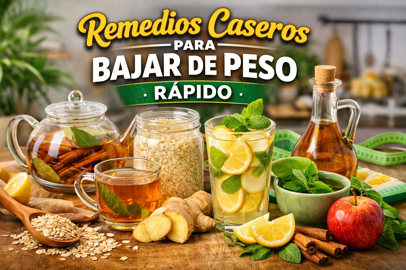 Top 5 remedios caseros para bajar de peso rápido de forma natural y saludable